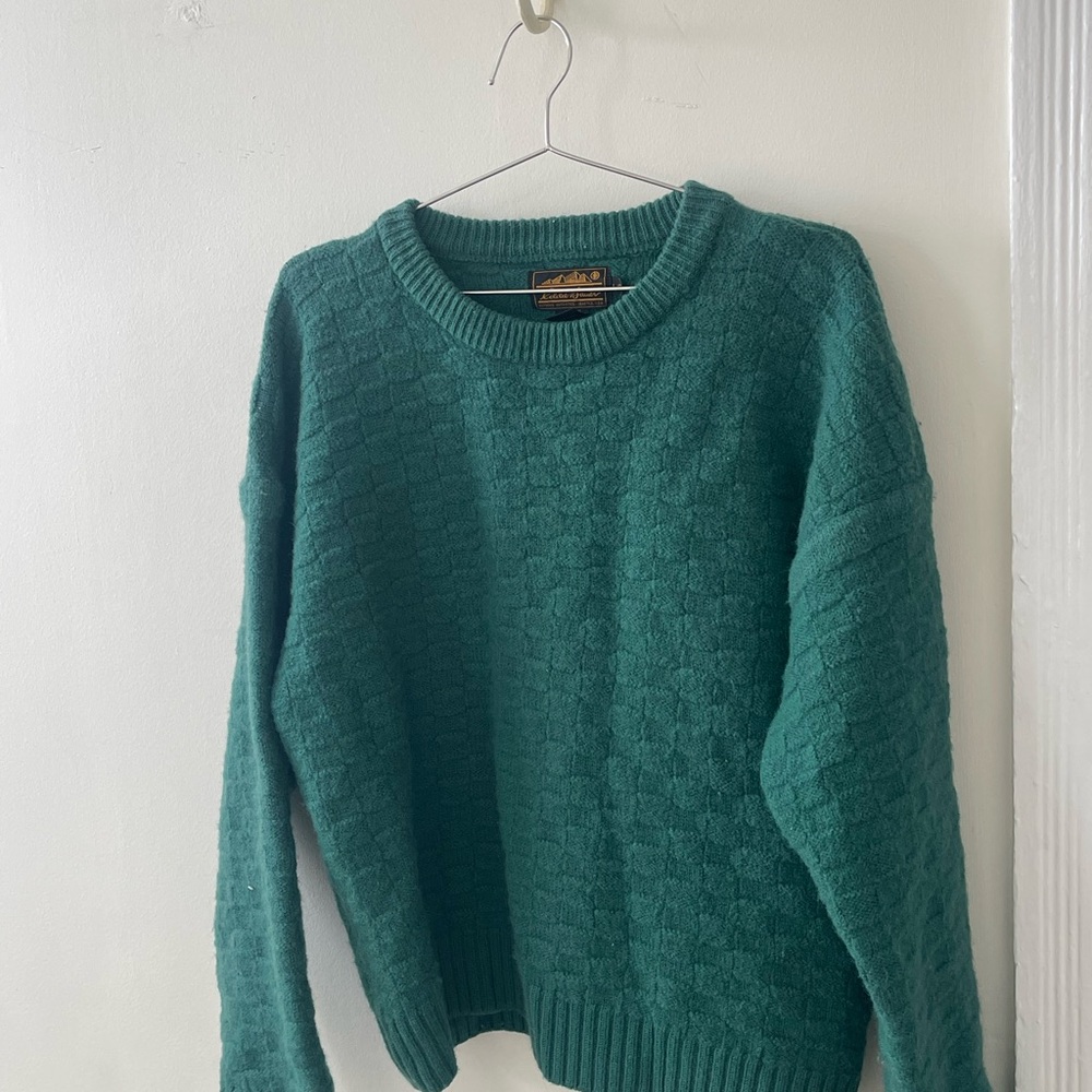 Eddie Bauer Vintage Emerald Green Women's Crew Neck Sweater | NWOT